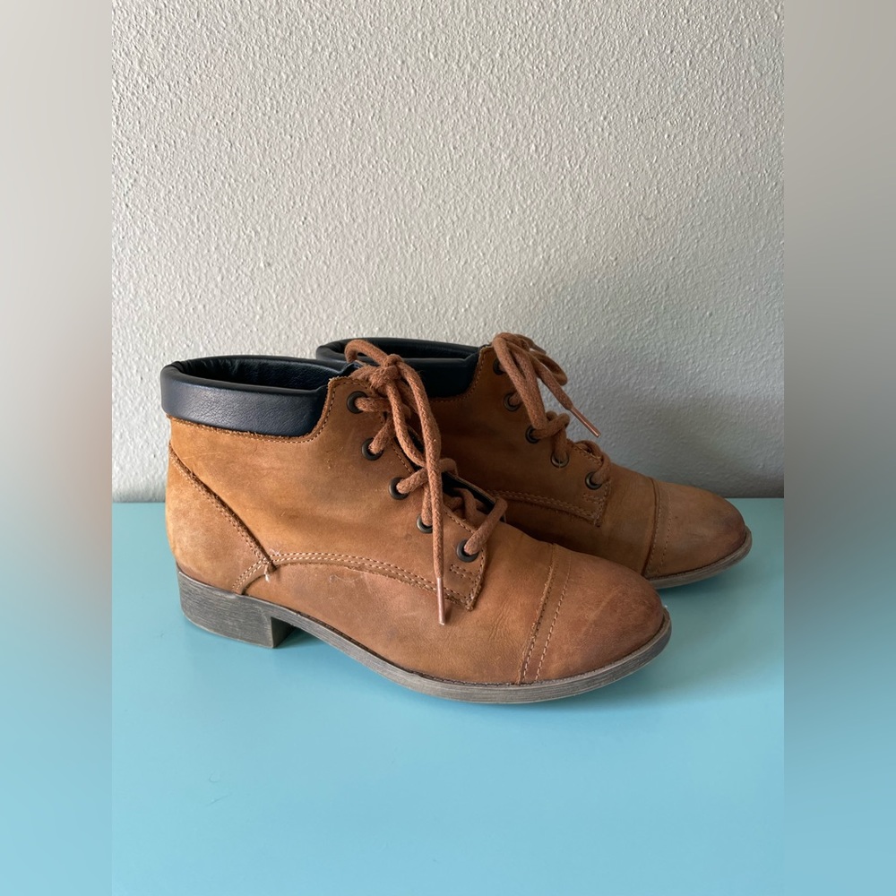 Steve Madden Raymon Leather Lace Up Booties